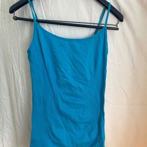 Bisou Bisou teal tank mini dress